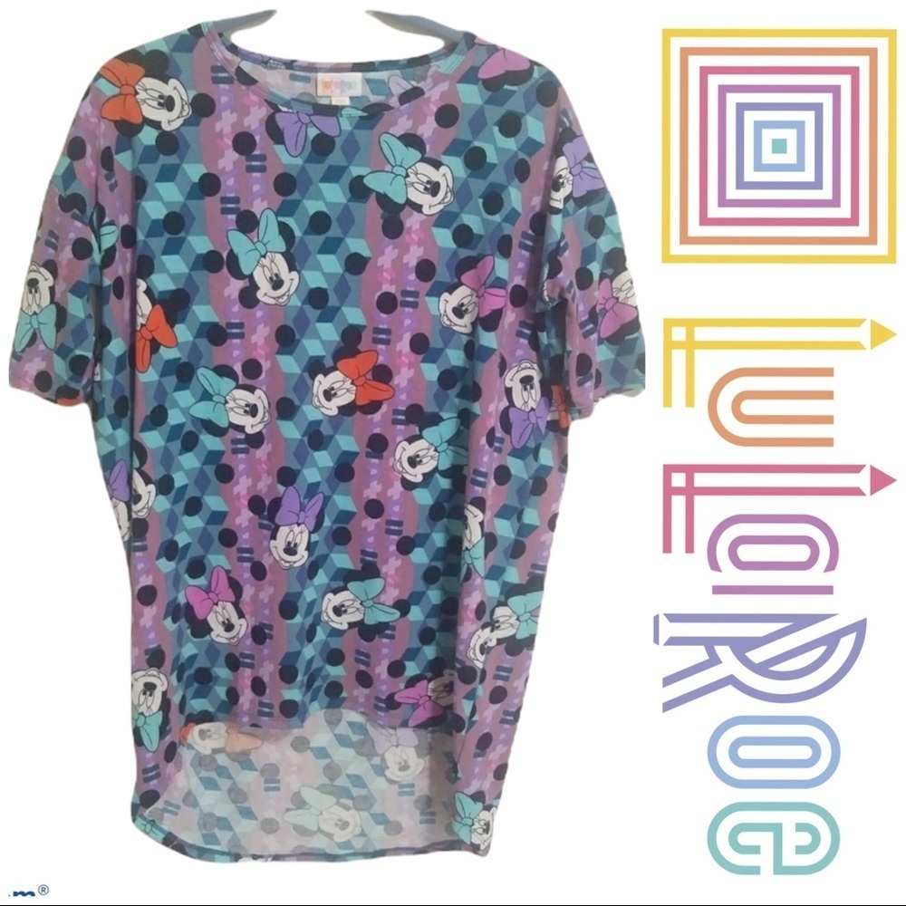 Lularoe Disney mini mouse purple geometric Irma